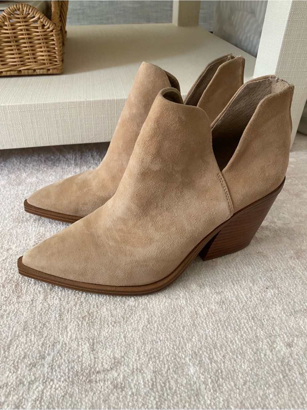 Vince Camuto Tan Suede Booties 8